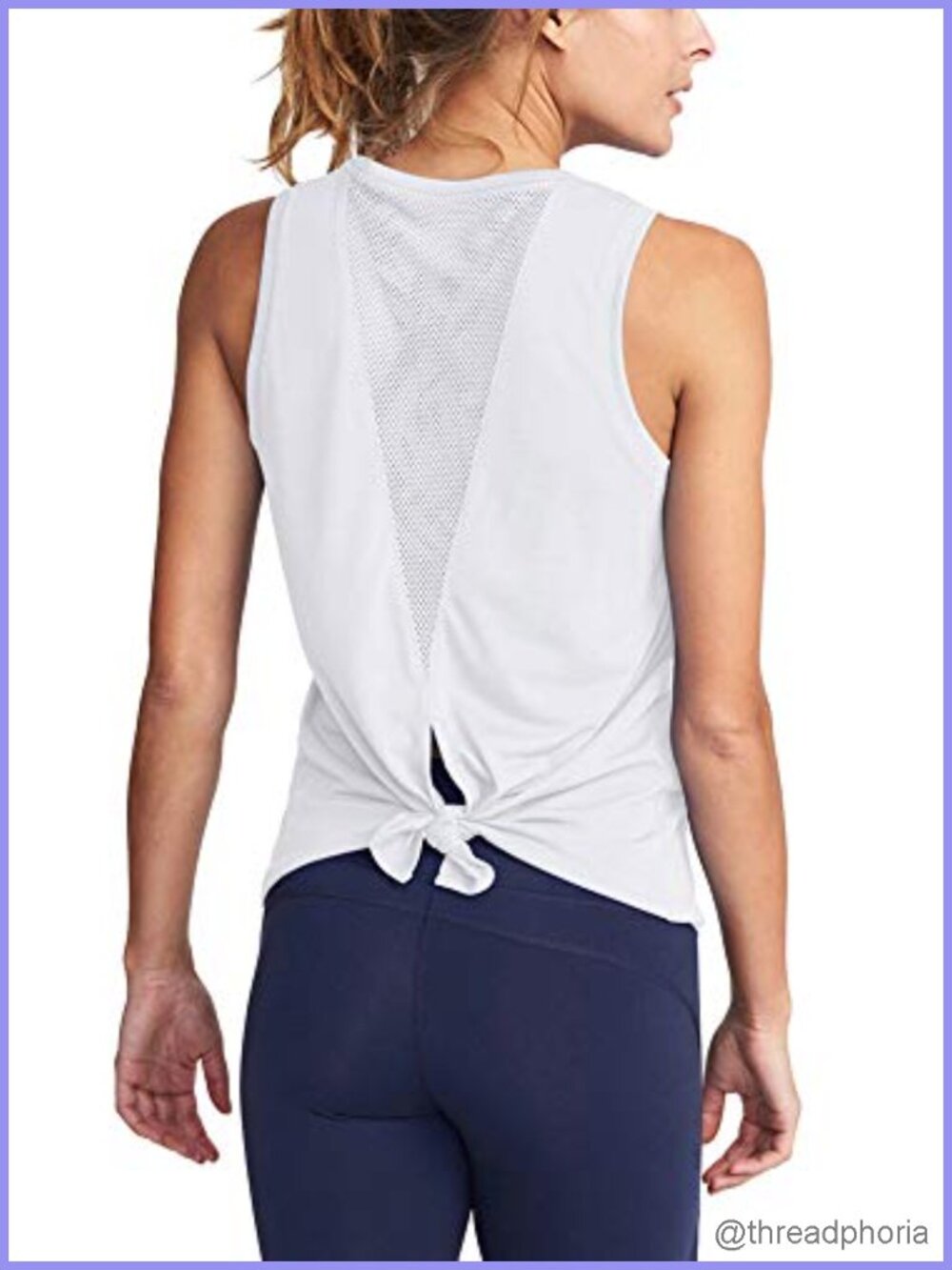 Mesh Back Athletic Tank Top Yoga Workout Shirt